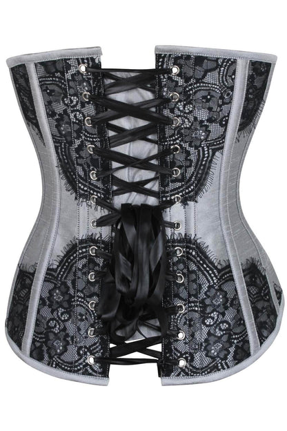 Bruce Overbust Silver Corset