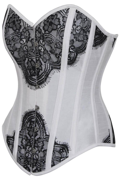 Bruce Overbust Silver Corset