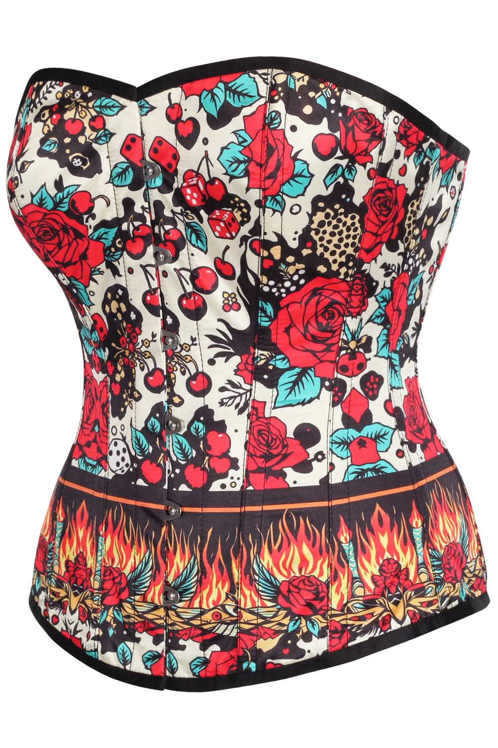 Ellary Retro Rose Overbust Corset