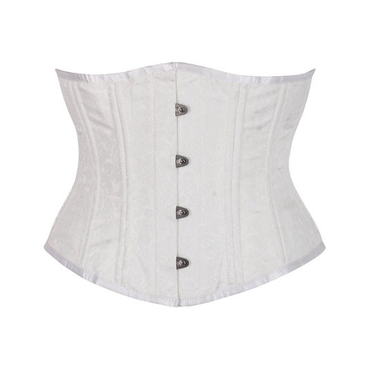 Ororo Waist Trainer White Brocade Corset