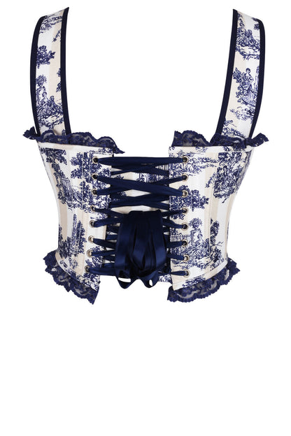 Toile Navy Joice Overbust Corset