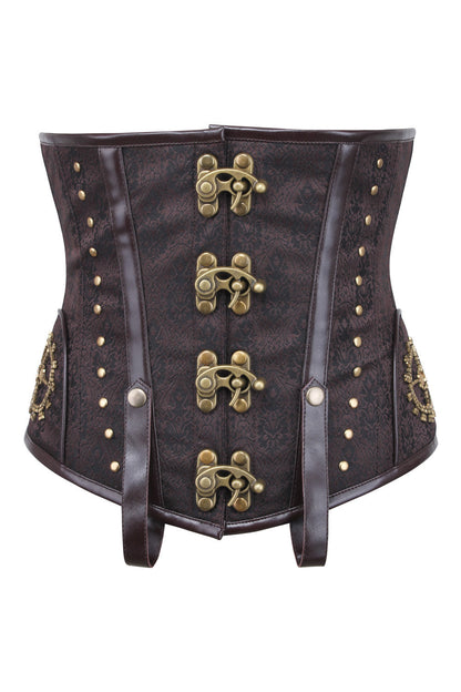 Brown Jodean Embroidery Underbust Corset