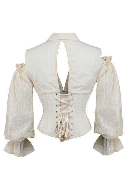 Ivory Ivy Cold Shoulder Underbust Cotton Corset