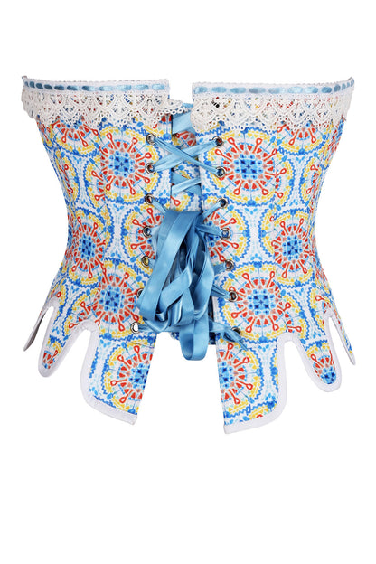 Azure Medallion Jolana Overbust Corset