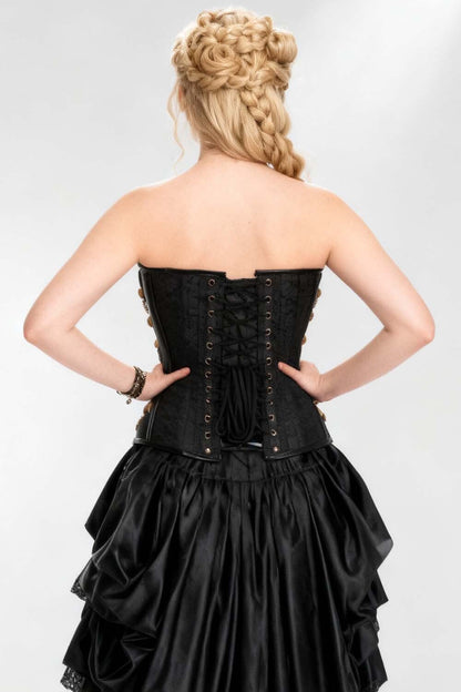 Jewelyn Black Steampunk Overbust Corset