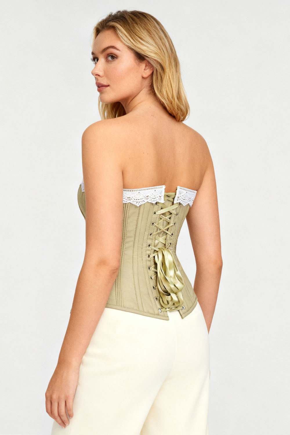 Mustard Deeann Overbust Cotton Corset