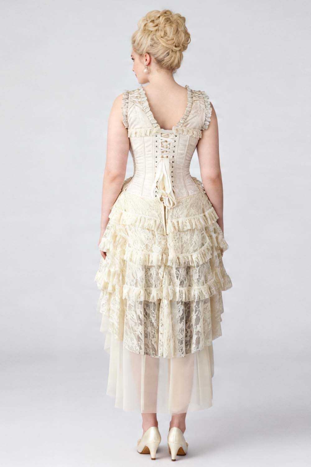 Anastasia Ivory Brocade Rococo Corset Dress