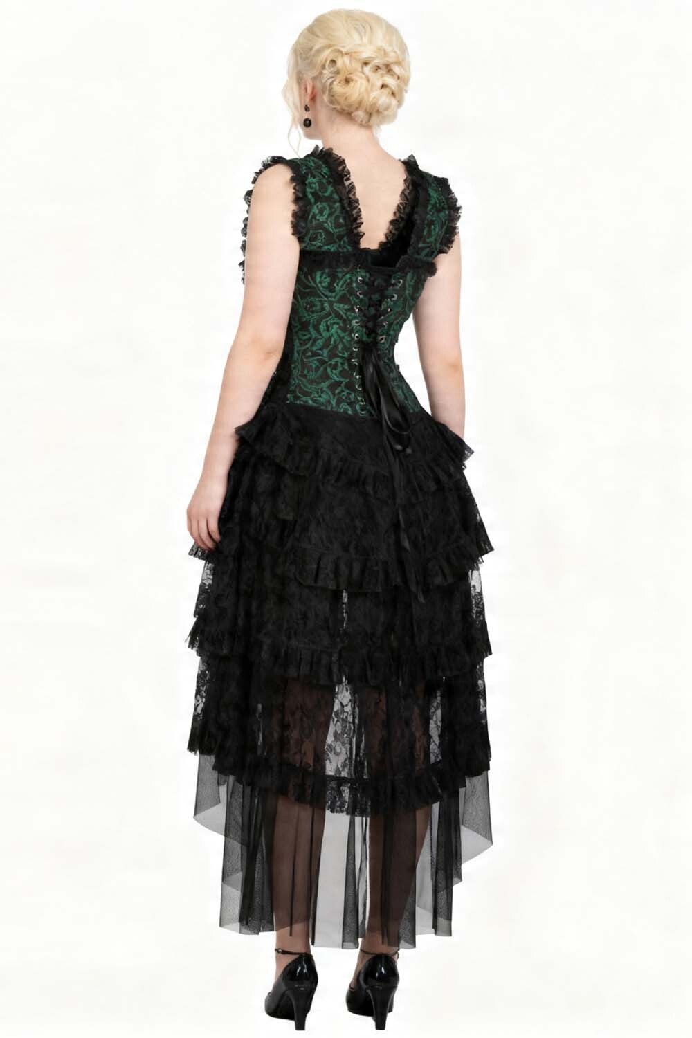 Emerald Black Anastasia Rococo Corset Dress