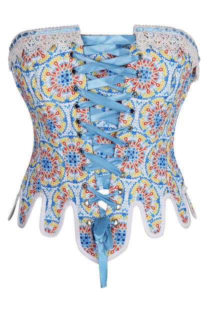 Azure Medallion Jolana Overbust Corset