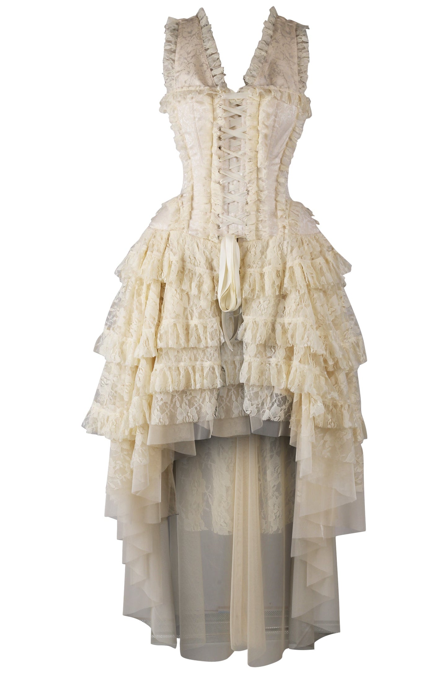 Anastasia Ivory Brocade Rococo Corset Dress