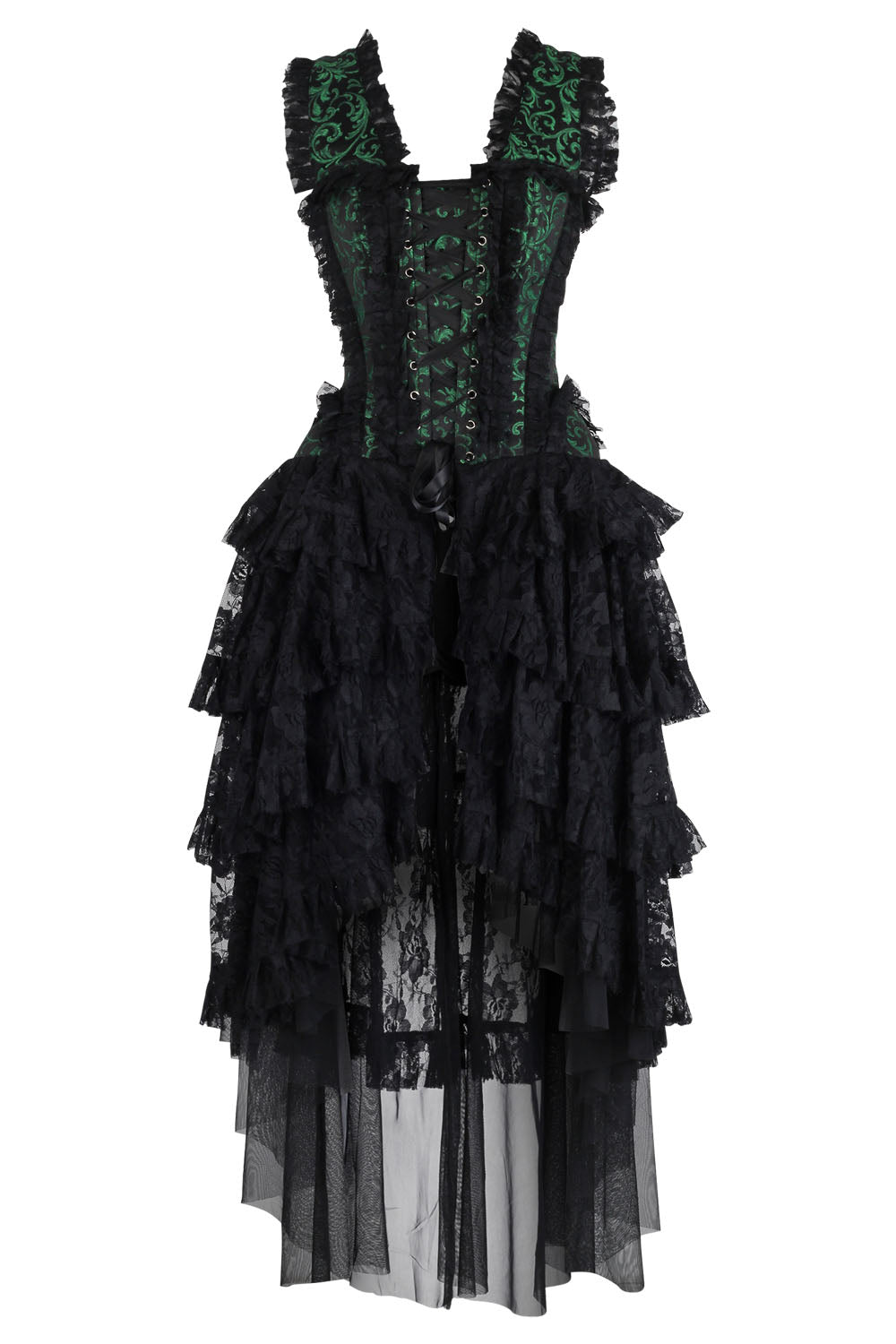 Emerald Black Anastasia Rococo Corset Dress