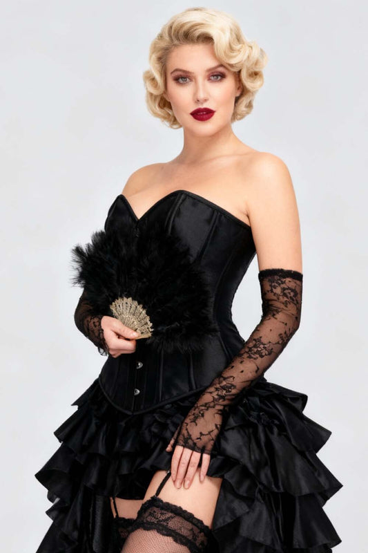 Midnight Black Navya Gothic Overbust Corset