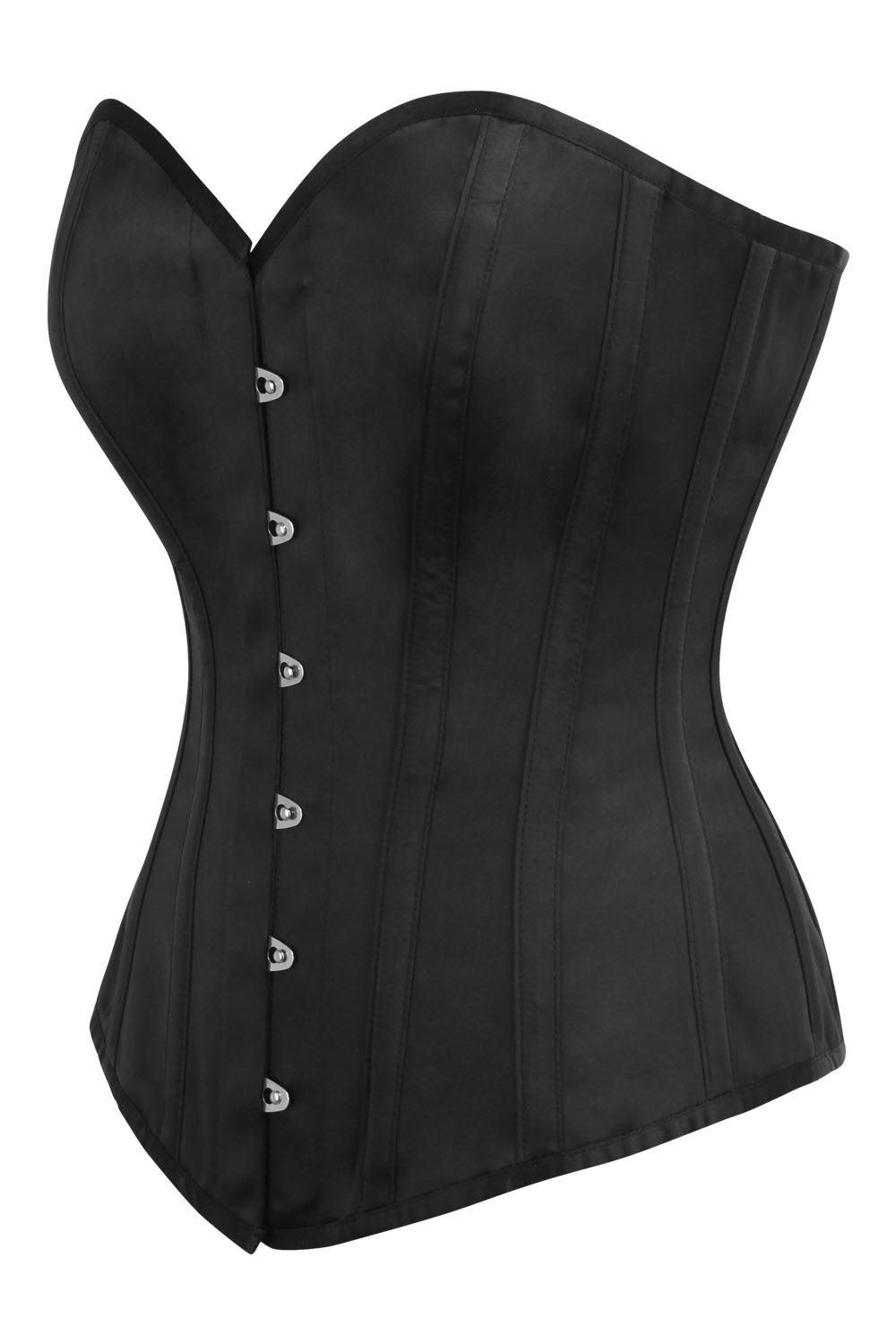 Midnight Black Hadlea Satin Overbust Corset