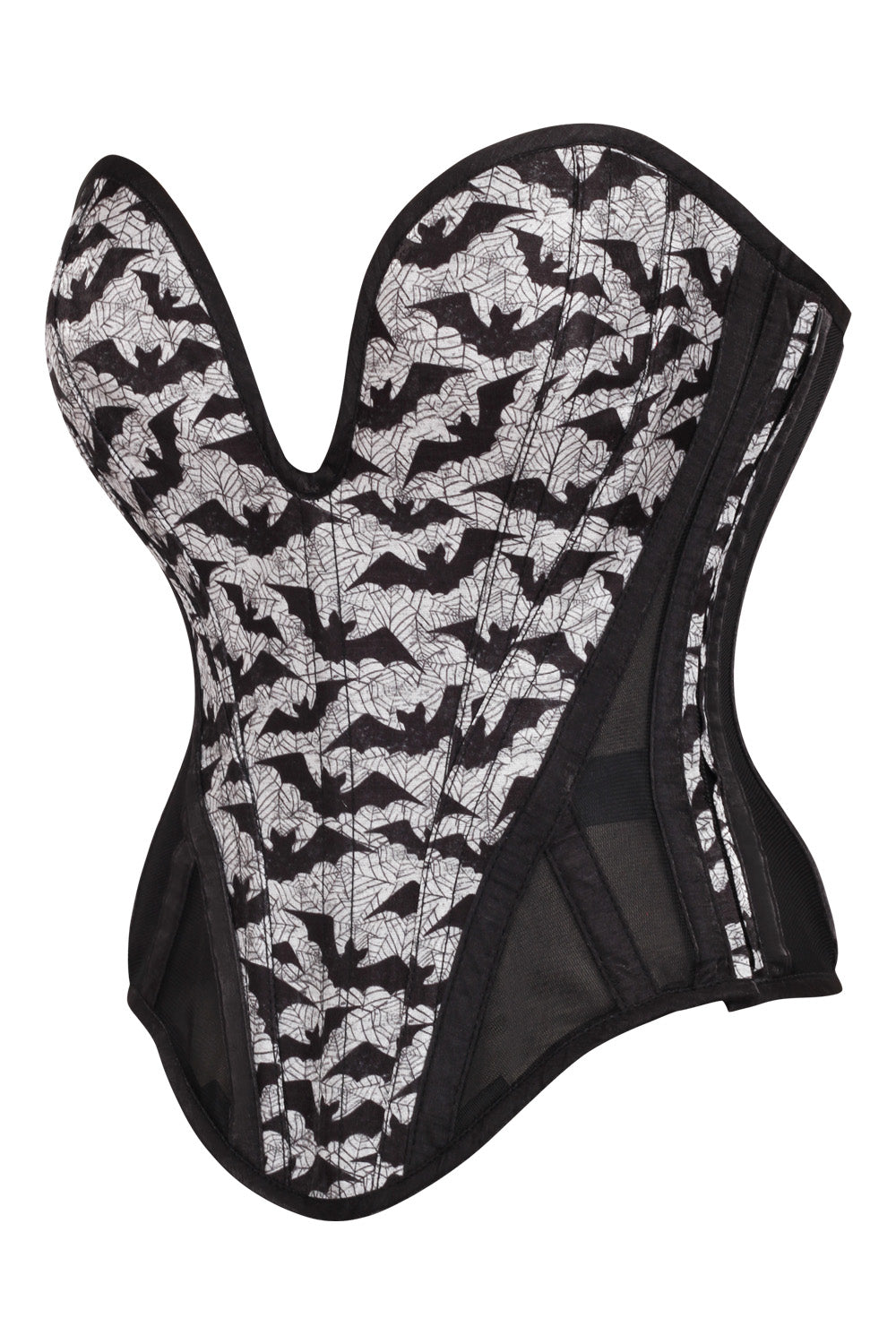 Black & White Haeley Overbust Corset
