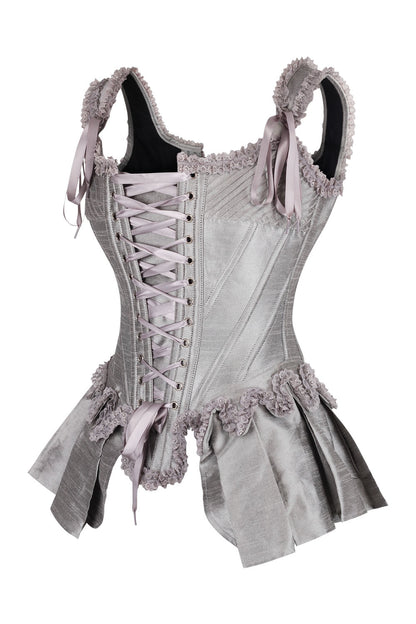 Silver Terrin Overbust Corset with Shoulder Straps
