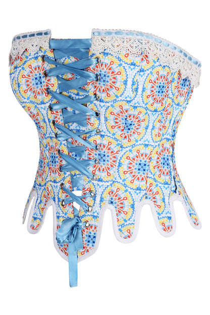 Azure Medallion Jolana Overbust Corset