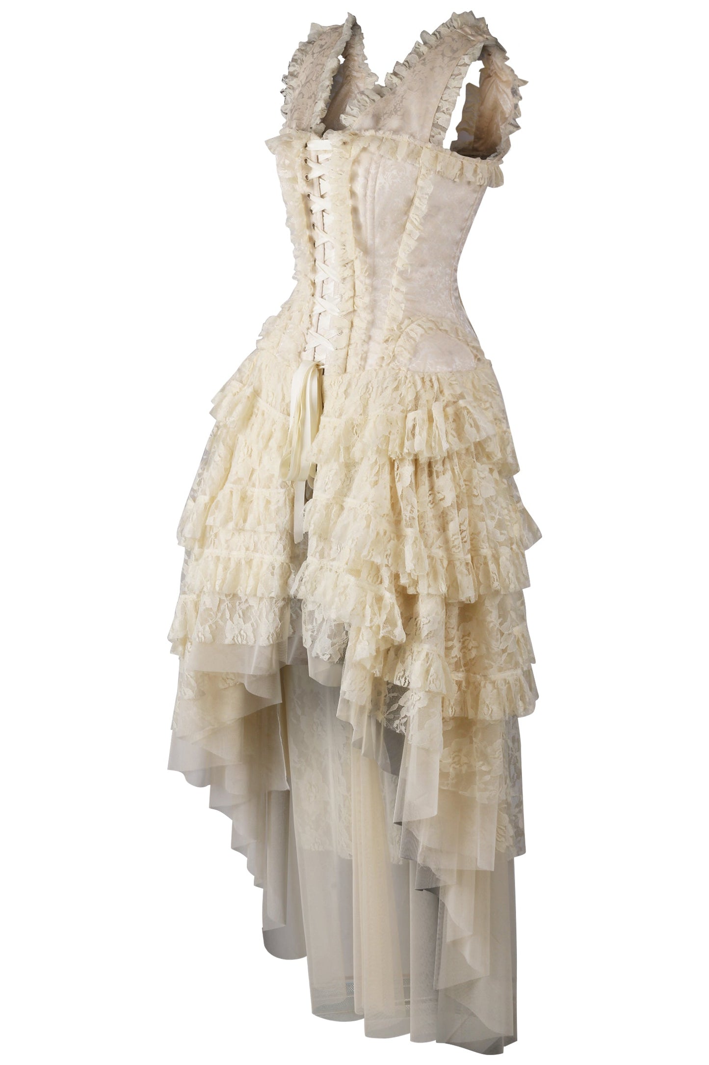 Anastasia Ivory Brocade Rococo Corset Dress
