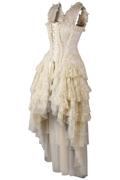 Anastasia Ivory Brocade Rococo Corset Dress