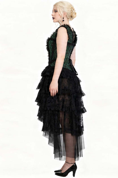 Emerald Black Anastasia Rococo Corset Dress