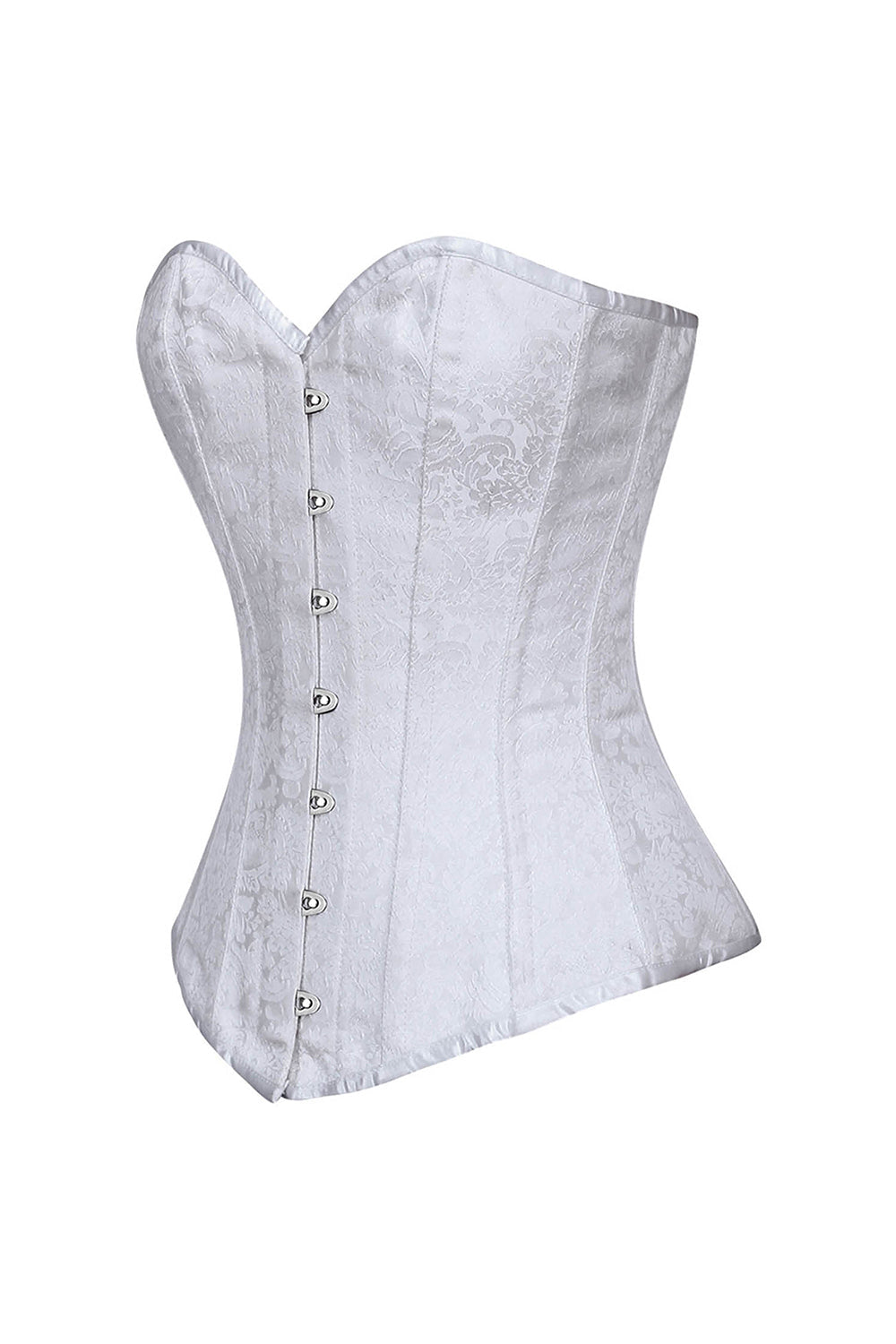 Rosemary White Brocade Gothic Corset