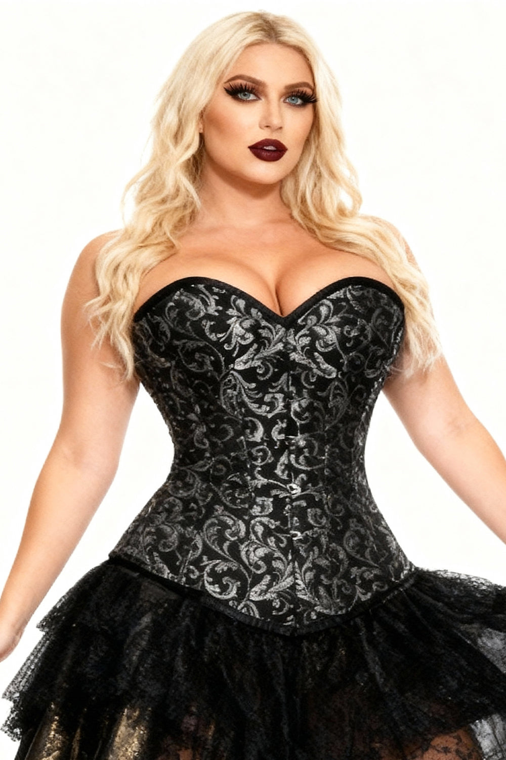 Jordan Cotton Lined Brocade Corset