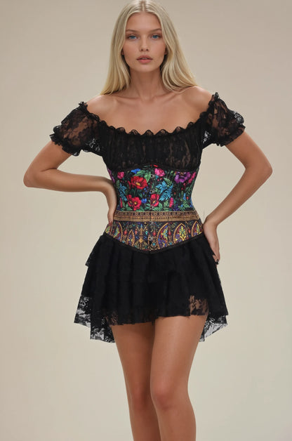 Darrylin Gothic Bloom Radiance Corset