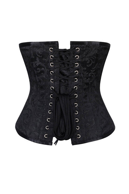 Aspen Underbust Black Brocade Corset
