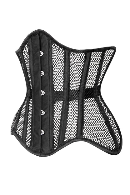 Londyn Black Underbust Mesh Curvy Corset
